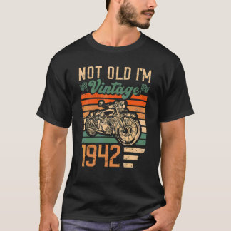 Vintage 1942 Classic Motorcycle 80 Years Old Birth T-Shirt