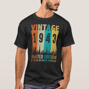Vintage 1943 80th Birthday Men Women T-Shirt