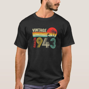 Vintage 1943 Distressed 79th Bday 79 Years Old Bei T-Shirt