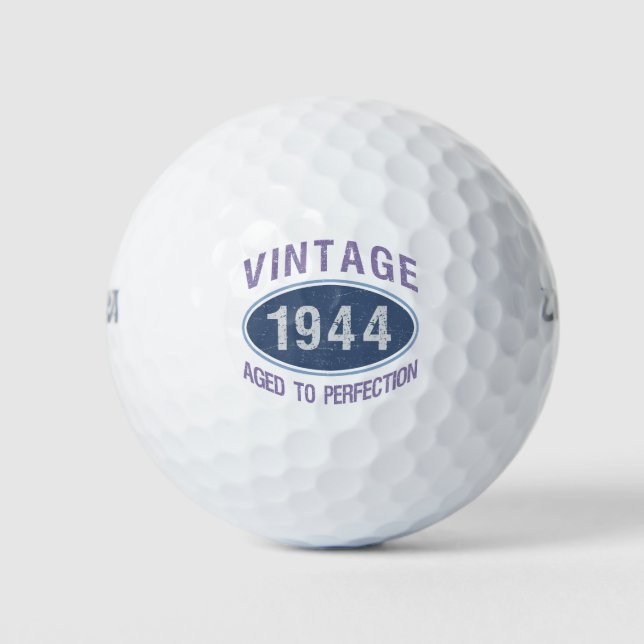 Vintage 1944 80th Birthday Golf Balls (Front)