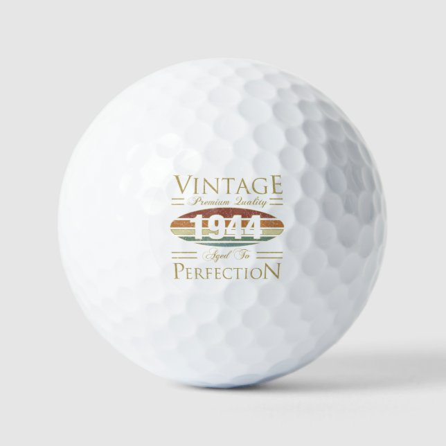 Vintage 1944 80th Birthday Golf Balls (Front)