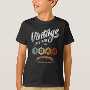 Vintage 1944 Bday Aged To Perfection 77th Birthday T-Shirt