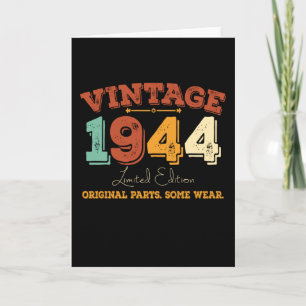 Vintage 1944 Original Parts Funny Birthday Gift Card