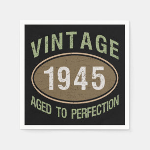 Vintage 1945 80th Birthday Napkin
