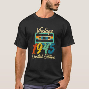 Vintage 1945 Awesome 77 Years Old Retro 77Th Birth T-Shirt