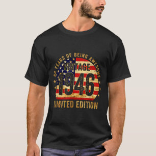 Vintage 1946 80th Birthday 80 Years Old American F T-Shirt