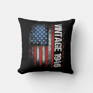 Vintage 1946 80th Birthday Gifts 80 Years Old Amer Cushion