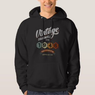 Vintage 1946 Bday Aged To Perfection 75th Birthday Hoodie