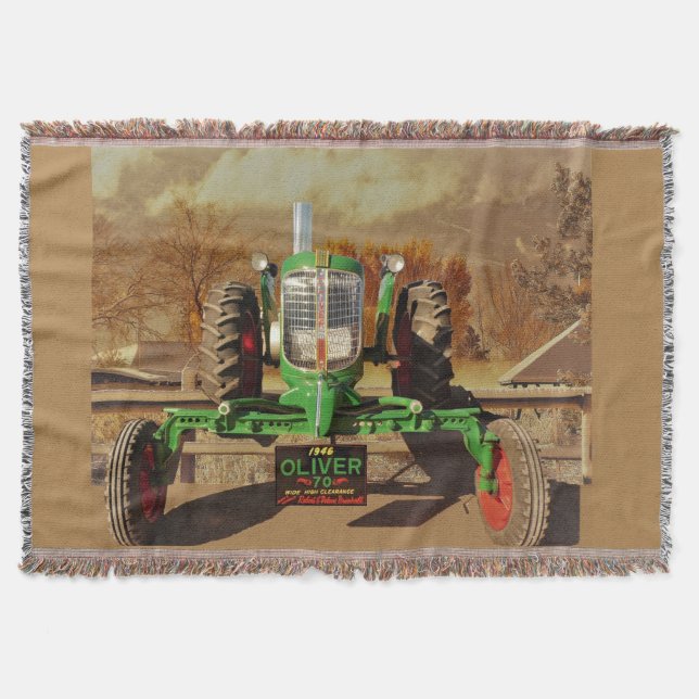 Vintage 1946 Oliver 70 Cosy Throw Blanket (Front)