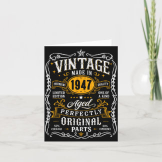 Vintage 1947 80yr 80th Birthday Gifts For Men 80 Card