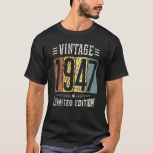 Vintage 1947 Birth Year 76 Years Old T-Shirt