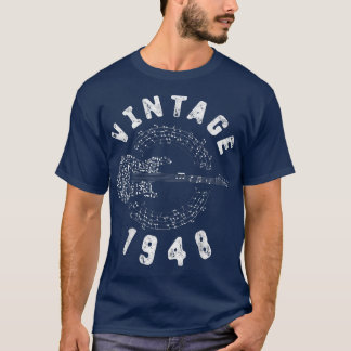 Vintage 1948 Birthday Limited Edition Guitar Music T-Shirt
