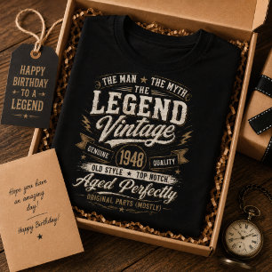 Vintage 1948 Birthday Man Myth Legend 78th Bday T-Shirt