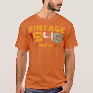 Vintage 1948 Original Parts Family Birthday Gift T-Shirt