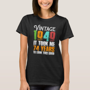 Vintage 1949 74 Years Old Birthday Retro Father's  T-Shirt
