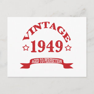 Vintage 1949 Aged to Paerfection Postcard