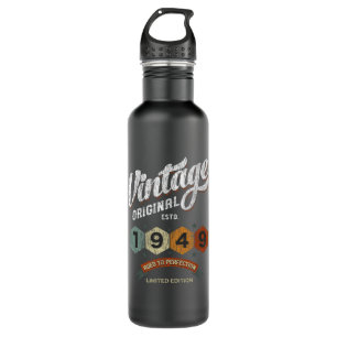 Vintage 1949 Bday Aged To Perfection 72nd Birthday 710 Ml Water Bottle