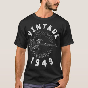 Vintage 1949 Birthday Limited Edition Guitar Music T-Shirt