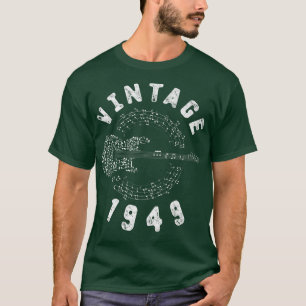 Vintage 1949 Birthday Limited Edition Guitar Music T-Shirt