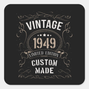 Vintage 1949 Limited Edition Custom made Square Sticker