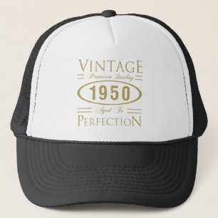 Vintage 1950 70th Birthday Premium Quality Trucker Hat