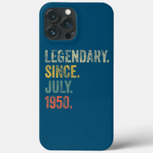 Vintage 1950 72nd Birthday Legendary Since July iPhone 13 Pro Max Case