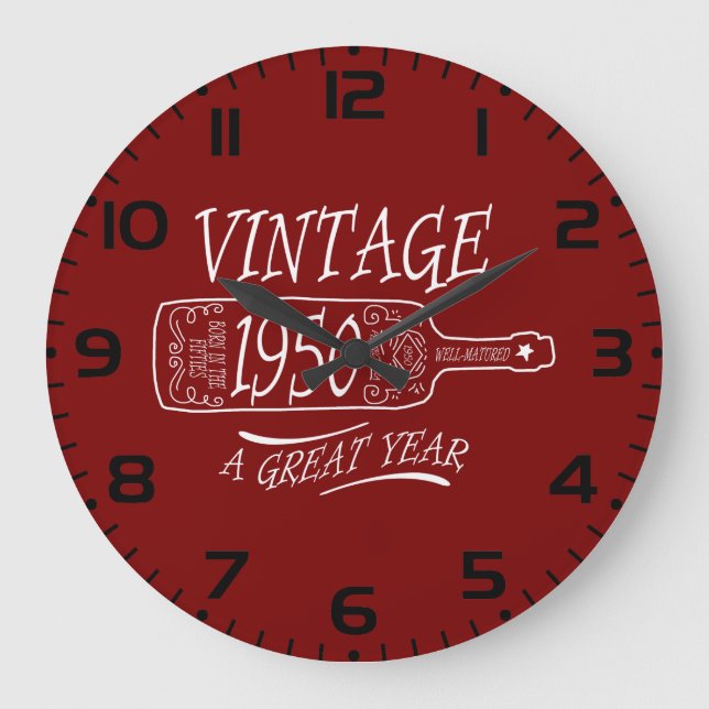 Vintage 1950 A Great Year Large Clock (Front)