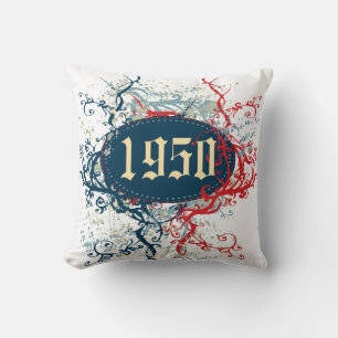 Vintage 1950 (Birthday, Since 1950, Made in 1950) Cushion