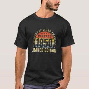 Vintage 1950 Distressed 72Nd Bday 72 Years Old Bei T-Shirt