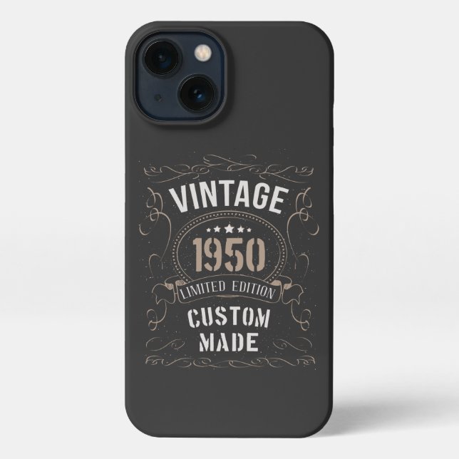 Vintage 1950 Limited Edition Custom made iPhone Case (Back)