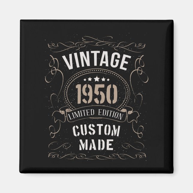 Vintage 1950 Limited Edition Custom made Magnet (Front)