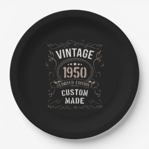 Vintage 1950 Limited Edition Custom made Paper Plate
