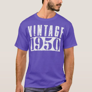 Vintage 1950 Vintage White Text T-Shirt