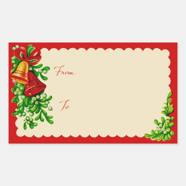 Vintage 1950s Christmas Shipping Labels (Front)