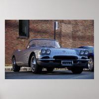 Vintage 1950s classic car convertible roadster
