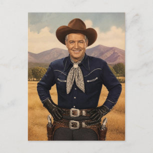 Vintage 1950s Classic Western Cowboy Postcard
