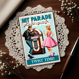 Vintage 1950s Dance Party Postcard