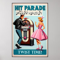 Vintage 1950s Dance Party Poster