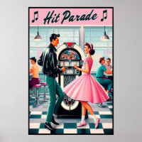 Vintage 1950s Dance Party Poster
