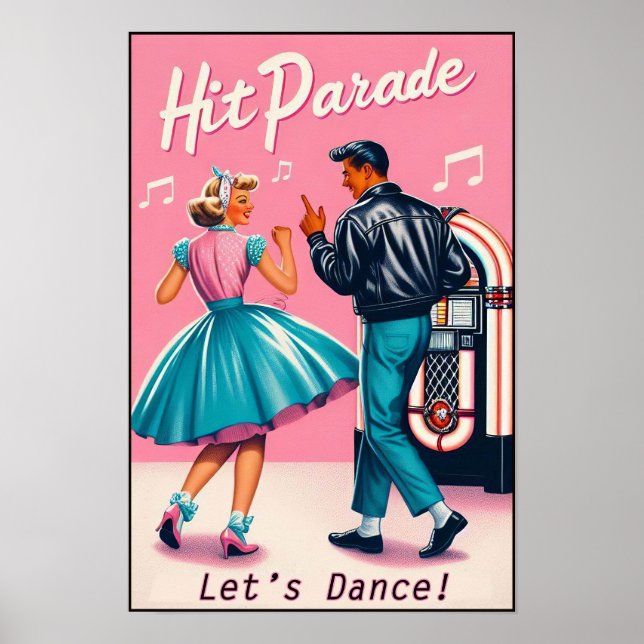 Vintage 1950s Dance Party Poster (Front)