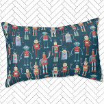 Vintage 1950s Retro Robot Pattern Pet Bed<br><div class="desc">Cute and helpful looking retro 1950s style robots.  Original art by Nic Squirrell.  Grandad probably made these in his shed.  Artificial Intelligence,  but not in a scary way.</div>