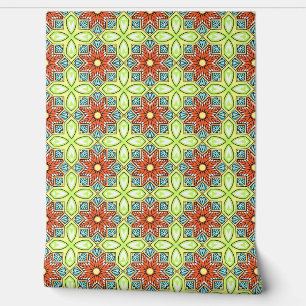 Vintage 1950's style star geometric seamless  wallpaper