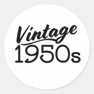 Vintage 1950s T-Shirt Classic Round Sticker