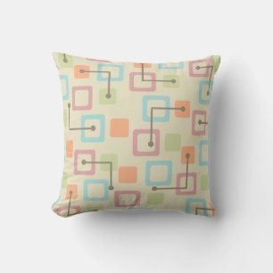 Vintage 1950s Tiles & Squares (Pastel) Cushion