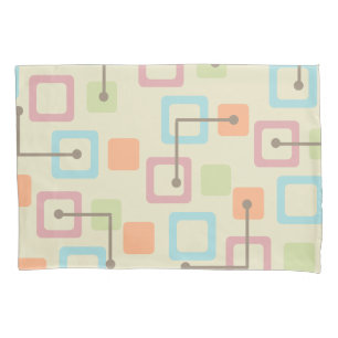 Vintage 1950s Tiles & Squares (Pastel) Pillowcase