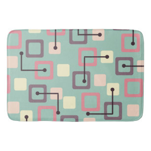 Vintage 1950s Tiles & Squares (Spring) Bath Mat