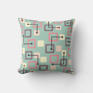 Vintage 1950s Tiles & Squares (Spring) Cushion