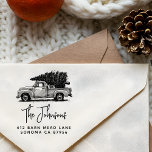 Vintage 1950s Truck&Tree Country Christmas Address Rubber Stamp<br><div class="desc">Create your own Vintage 1950s Truck & Tree Country Christmas Address rubber stamp. Yearning for that personal, heartfelt touch that takes your gifts and greetings back to a simpler, cosier time? Our Classic Christmas Truck Rubber Stamp is your ticket to a truly authentic Christmas. Meticulously crafted from a detailed illustration...</div>
