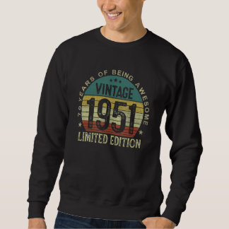 Vintage 1951 70th Birthday Gifts For Men Women 70 Sweatshirt