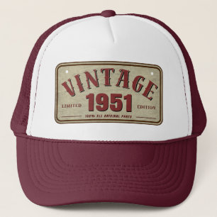 Vintage 1951 Limited Edition All Original Parts Trucker Hat